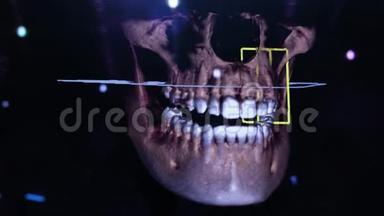 3D牙科数字建模<strong>修复</strong>.. 三维<strong>牙齿</strong>模型，病人扫描<strong>牙齿</strong>。 医生正在研究
